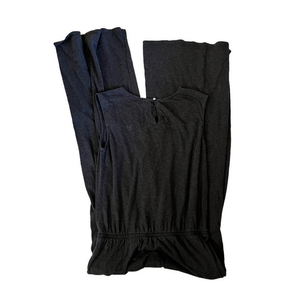 𝅺Garnet Hill Gray Wide Leg Jumpsuit size 6 - Picture 3 of 7